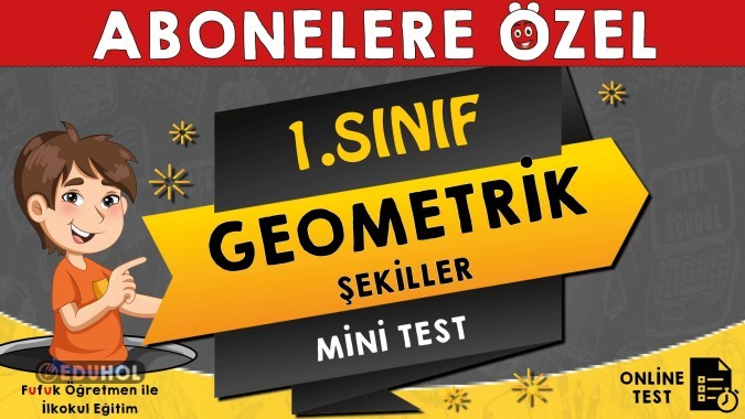 1.Sınıf Matematik Geometrik Şekiller Online Test - Ufuk Koca