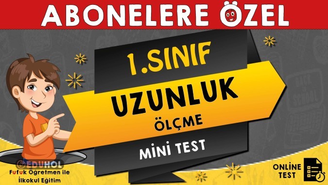 1.Sınıf Matematik Uzunluk Ölçme Online Test - Ufuk Koca