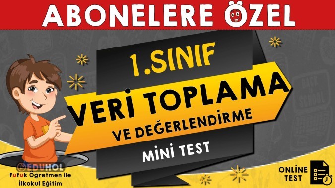 1.Sınıf Matematik Veri Toplama ve Değerlendirme Online Test - Ufuk Koca
