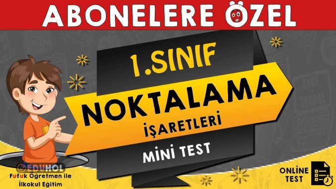 1.Sınıf Noktalama İşaretleri Online Test - Ufuk Koca