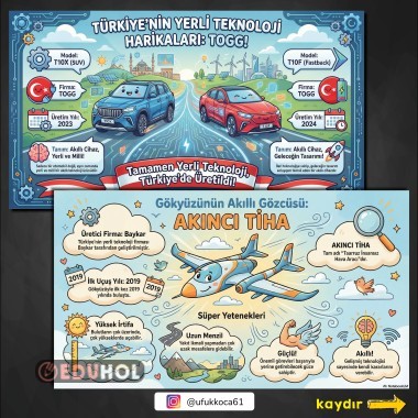 Yerli Üretim Teknoloji Araçları İnfografik