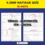 4.Sınıf Fufuk Haftalık Quiz 10.Hafta