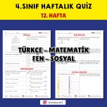 4.Sınıf Fufuk Haftalık Quiz 12.Hafta