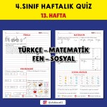 4.Sınıf Fufuk Haftalık Quiz 13.Hafta