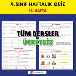 4.Sınıf Fufuk Haftalık Quiz 15.Hafta