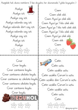 Ç sesi anlamlı ve hızlı okuma metinleri