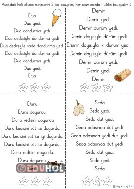 D sesi anlamlı ve hızlı okuma metinleri