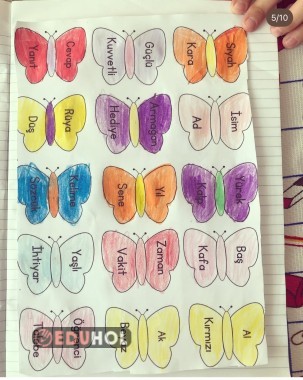 Eş anlamlı sözcükler defter çalışması