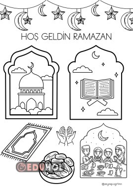 Hoş geldin Ramazan boyaması