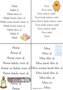 M sesi hızlı okuma metinleri