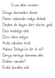 D sesi dikte cümleleri