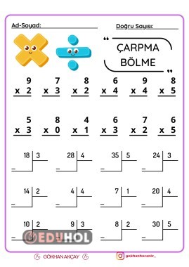 2. Sınıf Çarpma Bölme Karışık Quiz