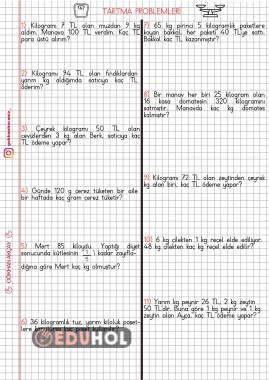 3. Sınıf Tartma Problemleri