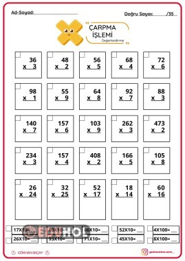 Çarpma İşlemi Quiz