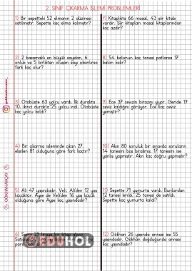 Çıkarma İşlemi Problemleri