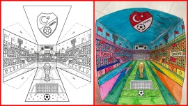 Milli Takım Dünya Kupası 3 Boyutlu Boyama