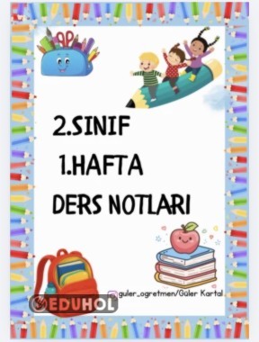 2.sınıf 1.hafta defter notları