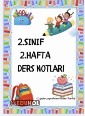 2.sınıf 2.hafta defter notları