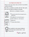 Hayat bilgisi iletişim var sorun yok defter notu