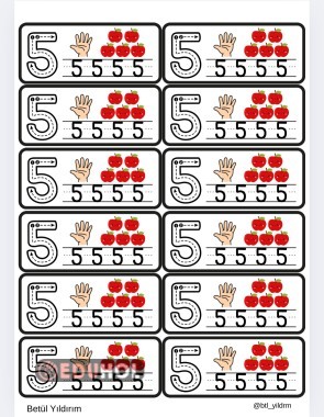5 Rakamı İnteraktif Defter