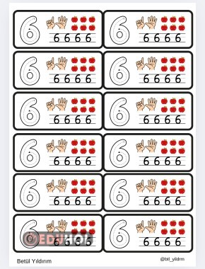 6 Rakamı İnteraktif Defter