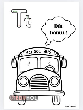 T sesi Otobüs Boyama