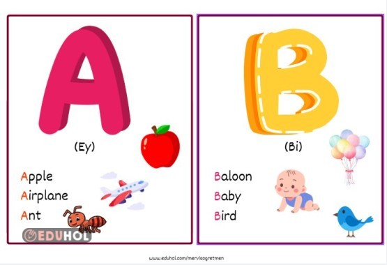 İngilizce Alfabe Kartları