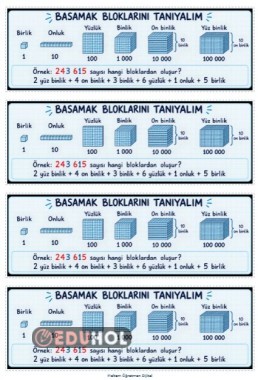 4.SINIF BASAMAK VE BLOKLARI TANIYALIM A4 4 ADET
