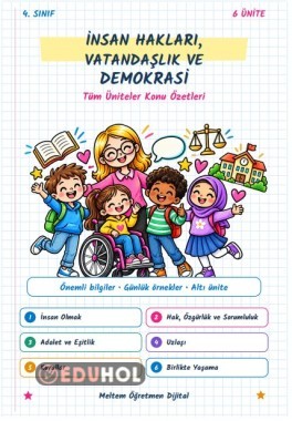 4.SINIF İNSAN HAKLARI VE DEMOKRASİ DERS NOTLARI 6 ÜNİTE