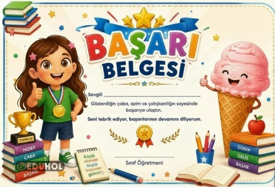 BAŞARI BELGESİ DONDURMALI