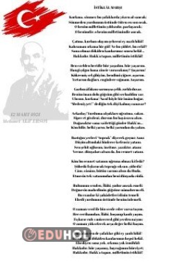 DOSYALAR İÇİN 10 KITA İSTİKLAL MARŞI