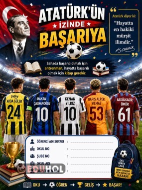 Sevilen Futbolcular temalı karne kapağı erkekler için