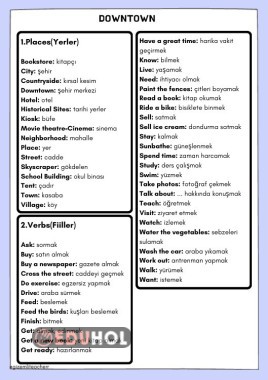 2025-2026 downtown vocabulary list