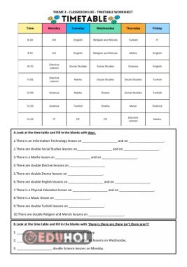 2025-2026 Timetable Worksheet