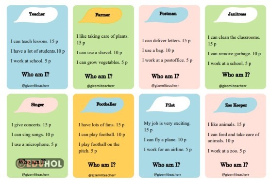 JOBS who am I oyun kartları