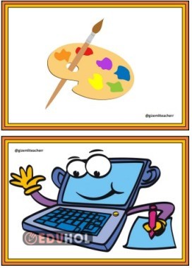 school subjects flash cards