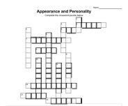 Personality Crossword Puzzle