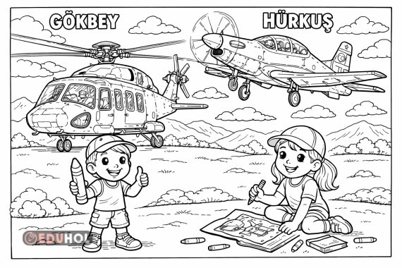 Türkçe metninimiz boyama sayfası