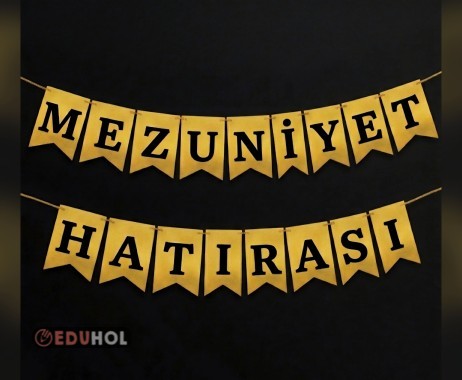 Mezuniyet Hatırası Flama Harfler (Tekli a4)