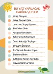 Bu Yaz Yapılacak Harika Şeyler
