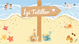 İyi Tatiller (Yaz Temalı) Dijital Pano