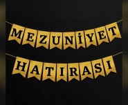 Mezuniyet Hatırası Flama Harfler (Tekli a4)