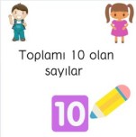 Toplamı 10 olan sayılar