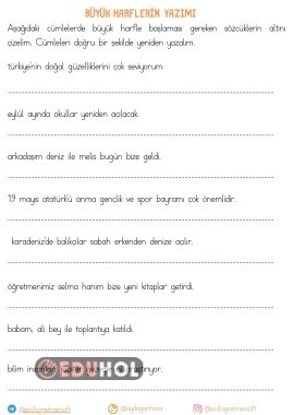 BÜYÜK HARFLERİN YAZIMI