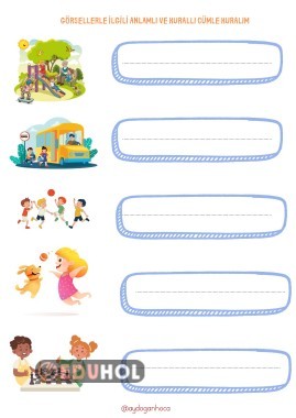 GÖRSELLERLE İLGİLİ ANLAMLI VE KURALLI CÜMLE KURALIM