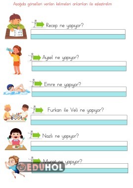 Okuyalım Anlayalım Eşletirip Yazalım