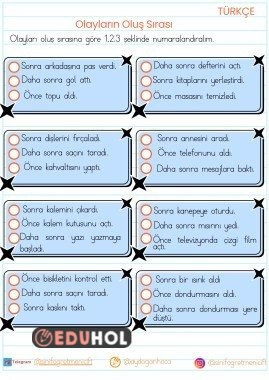 OLAYLARIN OLUŞ SIRASI-3