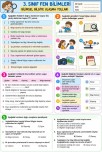 3.SINIF FEN BİLİMLERİ  DEĞERLENDİRME ÇALIŞMASI