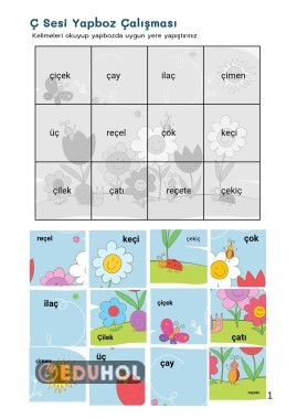 Ç sesi kelime yapbozu