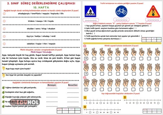 2. SINIF SÜREÇ DEĞERLENDİRME ÇALIŞMASI 10.HAFTA